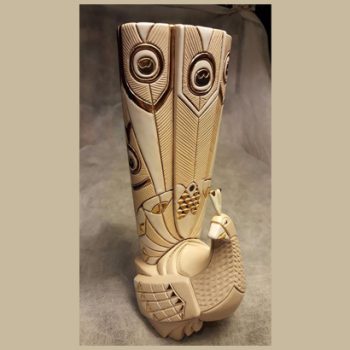 rinconada,vase,peacock,white,#405