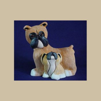 Boxer Dog w/puppy #110 AP