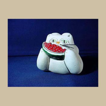 angel Cat eating Sandia AO10