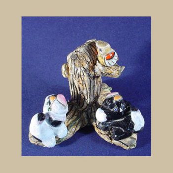 Puppies & little owl #DG17