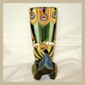 Peacock Vase #aR405 - Large (LWL)