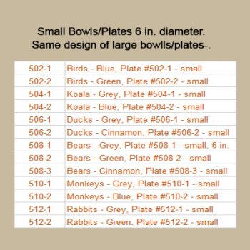 Small bowls, plates