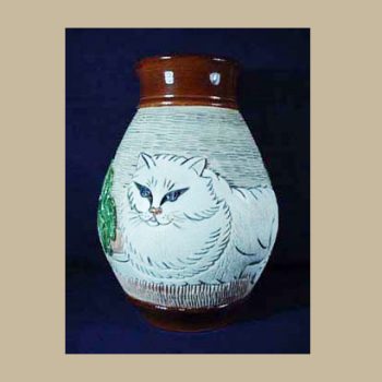 Angora cat VA28, vase, rinconada