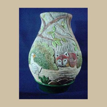 VA33_Rinconada Vase Fox-goose