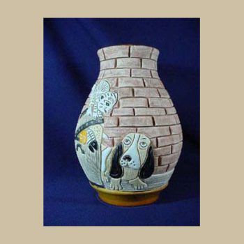 VA35_Rinconada Vase Cat-Dog