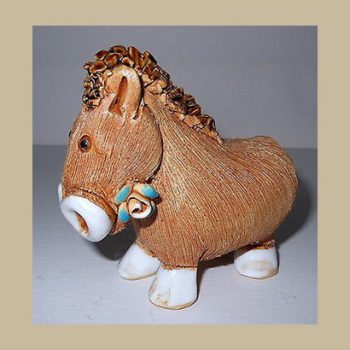 03 horse turquoise flower