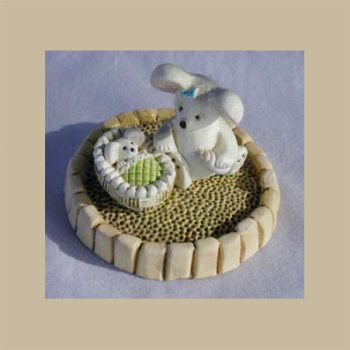 Mice mom-baby-sunflower- #340 D